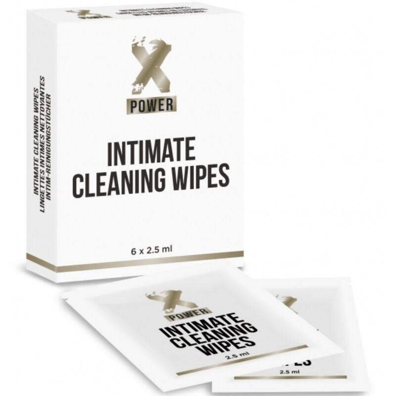 XPOWER - INTIMATE CLEANING WIPES TOALLITAS LIMPIEZA INTIMA 6 UNIDADES-MillenialSexshop-XPOWER Imagen del artículo erótico XPOWER - INTIMATE CLEANING WIPES TOALLITAS LIMPIEZA INTIMA 6 UNIDADES de XPOWER en la sección DROGUERÍA |Desinfección y Mantenimiento |Limpieza íntima de Millenial Sexshop.