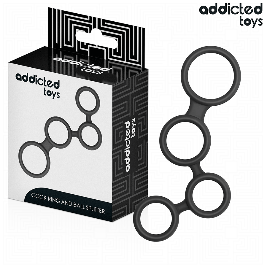 Imagen del artículo erótico ADDICTED TOYS - ANILLO PARA EL PENE CON DIVISORES PARA TESTÍCULOS de ADDICTED TOYS en la sección JUGUETES BIENESTAR |Juguetes para Hombres|Accesorios para el pene|Anillos Pene|Anillos sin vibración de Millenial Sexshop.