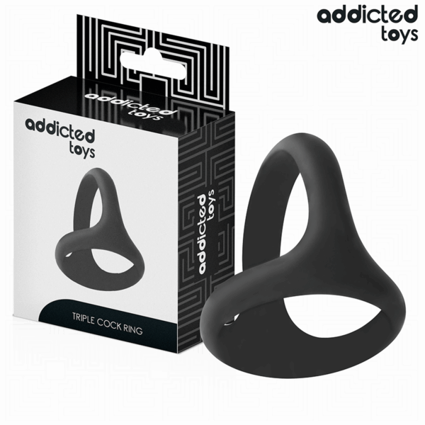 Imagen del artículo erótico ADDICTED TOYS - ANILLO TRIPLE GRUESO PARA EL PENE de ADDICTED TOYS en la sección JUGUETES BIENESTAR |Juguetes para Hombres|Accesorios para el pene|Anillos Pene|Anillos sin vibración de Millenial Sexshop.