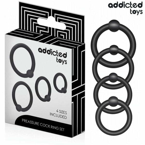 Imagen del artículo erótico ADDICTED TOYS - SET ANILLOS SILICONA DE PRESIÓN de ADDICTED TOYS en la sección JUGUETES BIENESTAR |Juguetes para Hombres|Accesorios para el pene|Anillos Pene|Anillos sin vibración de Millenial Sexshop.