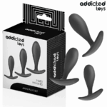 Imagen del artículo erótico ADDICTED TOYS - SET DE 3 PLUG ANAL SILICONA MODELO 2 de ADDICTED TOYS en la sección JUGUETES BIENESTAR |Anal|Plugs Anales de Millenial Sexshop.