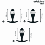 ADDICTED TOYS - SET DE 3 PLUG ANAL SILICONA MODELO 2 - Imagen 4