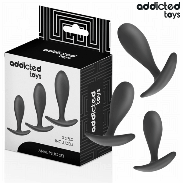 Imagen del artículo erótico ADDICTED TOYS - SET DE 3 PLUG ANAL SILICONA MODELO 2 de ADDICTED TOYS en la sección JUGUETES BIENESTAR |Anal|Plugs Anales de Millenial Sexshop.