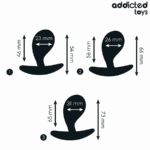 ADDICTED TOYS - SET DE 3 PLUG ANAL SILICONA MODELO 3 - Imagen 4