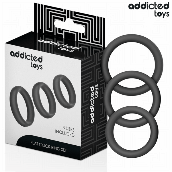 Imagen del artículo erótico ADDICTED TOYS - SET DE ANILLOS SILICONA PLANOS de ADDICTED TOYS en la sección JUGUETES BIENESTAR |Anal|Plugs Anales de Millenial Sexshop.