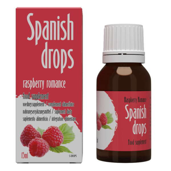 Imagen del artículo erótico COBECO - SPANISH DROPS FRAMBUESA ROMANCE GOTAS ESTIMULANTES 15 ML de COBECO PHARMA en la sección DROGUERÍA |Complementos Alimenticios|Gotas Amor de Millenial Sexshop.
