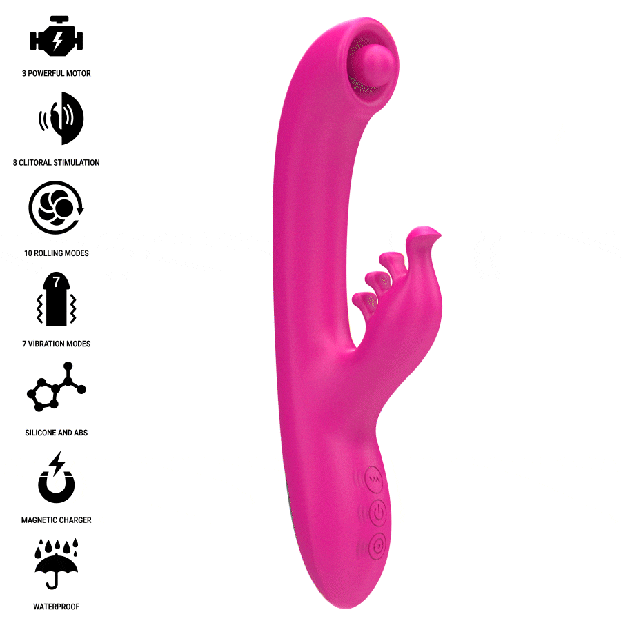 Imagen del artículo erótico INTENSE - CHRISTINA VIBRADOR MULTIFUNCIÓN RABBIT 22.5 CM ROSA de INTENSE FUN en la sección JUGUETES BIENESTAR |Vibradores|Vibradores Rabbit de Millenial Sexshop.