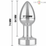 INTENSE - PLUG ANAL 10 VIBRACIONES METAL CON CONTROL REMOTO S - Imagen 3