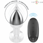 INTENSE - PLUG ANAL 10 VIBRACIONES METAL CON CONTROL REMOTO S - Imagen 5
