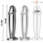 INTENSE - PLUG ANAL 10 VIBRACIONES METAL EN FORMA DE DILDO CON CONTROL REMOTO M - Imagen 5