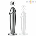 INTENSE - PLUG ANAL 10 VIBRACIONES METAL EN FORMA DE DILDO CON CONTROL REMOTO M - Imagen 6