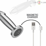 INTENSE - PLUG ANAL 10 VIBRACIONES METAL EN FORMA DE DILDO CON CONTROL REMOTO M - Imagen 7