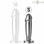 INTENSE - PLUG ANAL 10 VIBRACIONES METAL EN FORMA DE DILDO CON CONTROL REMOTO S - Imagen 6