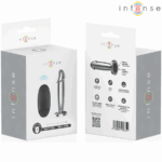 INTENSE - PLUG ANAL 10 VIBRACIONES METAL EN FORMA DE DILDO CON CONTROL REMOTO S - Imagen 8