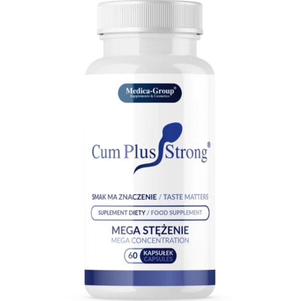 Imagen del artículo erótico MEDICA GROUP - CUM PLUS STRONG AUMENTO SEMEN 60 CÁPSULAS de MEDICA GROUP en la sección DROGUERÍA |Complementos Alimenticios|Cápsulas para Hombres de Millenial Sexshop.