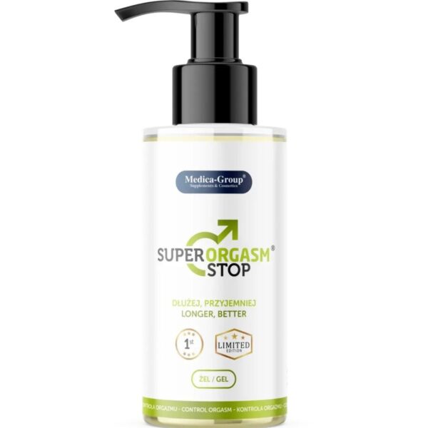 Imagen del artículo erótico MEDICA GROUP - SUPER ORGASM STOP GEL INTIMO PARA HOMBRE 150 ML de MEDICA GROUP en la sección DROGUERÍA |Estimulantes para Ellos|Retardantes de Millenial Sexshop.