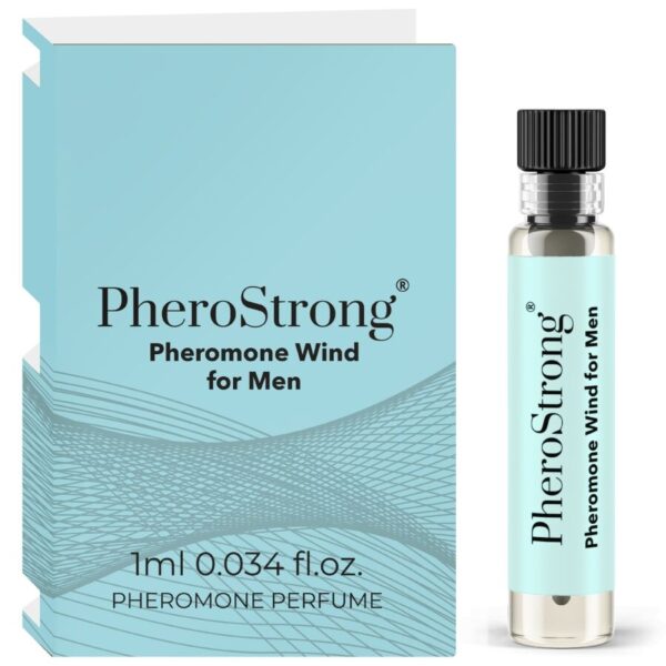 Imagen del artículo erótico PHEROSTRONG - PERFUME CON FEROMONAS WIND PARA HOMBRE 1 ML de PHEROSTRONG en la sección DROGUERÍA |Perfumes |Perfumes Feromonas Femeninas de Millenial Sexshop.