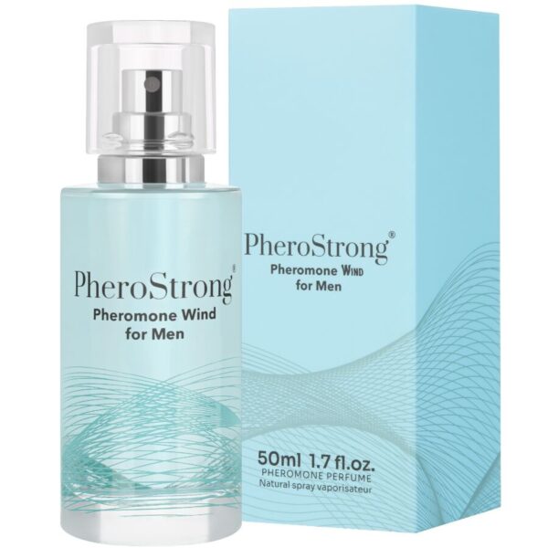 Imagen del artículo erótico PHEROSTRONG - PERFUME CON FEROMONAS WIND PARA HOMBRE 50 ML de PHEROSTRONG en la sección DROGUERÍA |Perfumes |Perfumes Feromonas Masculinas de Millenial Sexshop.