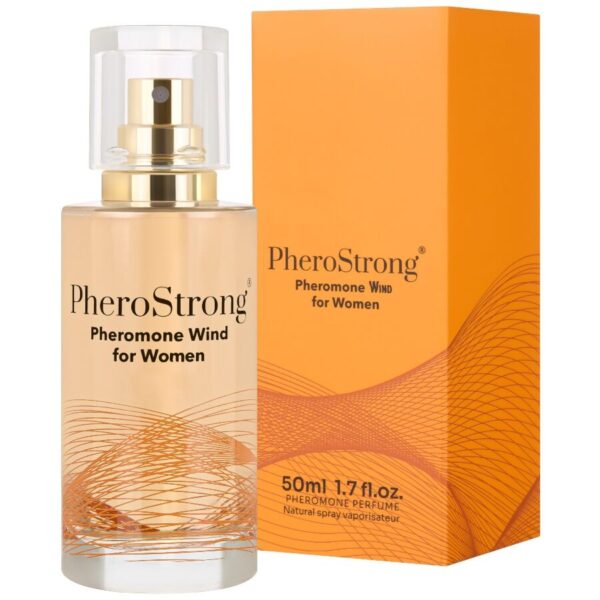 Imagen del artículo erótico PHEROSTRONG - PERFUME CON FEROMONAS WIND PARA MUJER 50 ML de PHEROSTRONG en la sección DROGUERÍA |Perfumes |Perfumes Feromonas Femeninas de Millenial Sexshop.