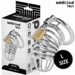 Imagen del artículo erótico ADDICTED TOYS LOCKED - IRON CELL JAULA PARA PENE DE METAL 5 CM TALLA L de ADDICTED TOYS LOCKED en la sección BDSM & BONDAGE |Artículos BDSM|Jaulas Pene BDSM de Millenial Sexshop.