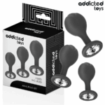 Imagen del artículo erótico ADDICTED TOYS - SET DE 3 PLUG SILICONA ANAL CON JOYA de ADDICTED TOYS en la sección JUGUETES BIENESTAR |Anal|Plugs Anales de Millenial Sexshop.