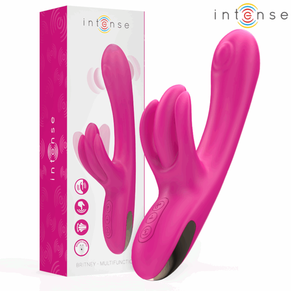 Imagen del artículo erótico INTENSE - BRITNEY VIBRADOR MULTIFUNCIÓN RABBIT 23 CM ROSA de INTENSE FUN en la sección JUGUETES BIENESTAR |Vibradores|Vibradores Rabbit de Millenial Sexshop.
