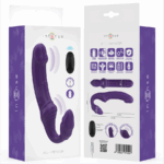 INTENSE - JILL VIBRADOR DOBLE 20 CM VIOLETA CONTROL REMOTO - Imagen 7