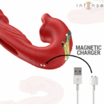 INTENSE - NATHY VIBRADOR DOBLE CON BOCA ESTIMULADORA MULTIFUNCIÓN ROJO - Imagen 6