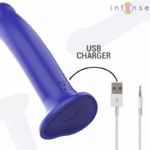 INTENSE - VICTORIA VIBRADOR CON VENTOSA 10 VIBRACIONES AZUL OSCURO CONTROL REMOTO - Imagen 6