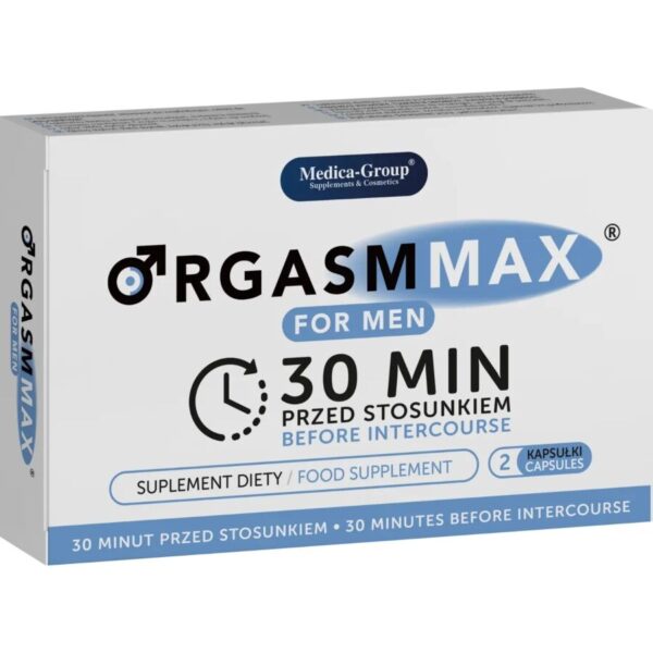 Imagen del artículo erótico MEDICA GROUP - ORGASM MAX CÁPSULAS PARA HOMBRE 2 UDS de MEDICA GROUP en la sección DROGUERÍA |Complementos Alimenticios|Cápsulas para Hombres de Millenial Sexshop.