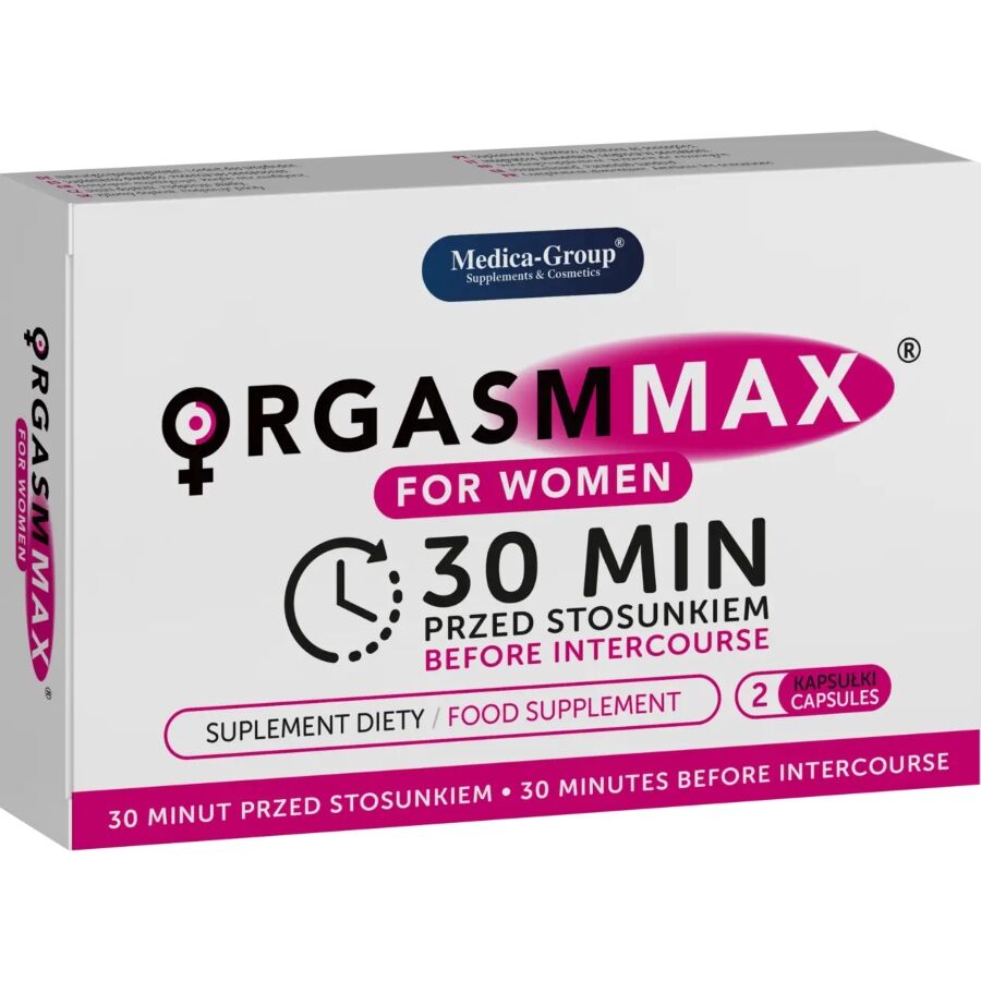 MEDICA GROUP - ORGASM MAX CÁPSULAS PARA MUJER 2 UDS-MillenialSexshop-MEDICA GROUP Imagen del artículo erótico MEDICA GROUP - ORGASM MAX CÁPSULAS PARA MUJER 2 UDS de MEDICA GROUP en la sección DROGUERÍA |Complementos Alimenticios|Cápsulas para Mujeres de Millenial Sexshop.