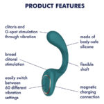 SATISFYER - G FOR FODDES 2 VIBRADOR RABBIT VERDE - Imagen 4