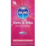 Imagen del artículo erótico SKINS - DOTS & RIBS PRESERVATIVOS PREMIUM PACK 16 de SKINS en la sección PRESERVATIVOS |Puntos y Estrías de Millenial Sexshop.