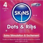 Imagen del artículo erótico SKINS - DOTS & RIBS PRESERVATIVOS PREMIUM PACK 4 de SKINS en la sección PRESERVATIVOS |Puntos y Estrías de Millenial Sexshop.