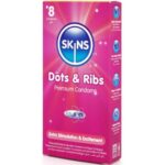 SKINS - DOTS & RIBS PRESERVATIVOS PREMIUM PACK 8 - Imagen 2