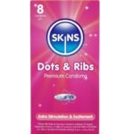 Imagen del artículo erótico SKINS - DOTS & RIBS PRESERVATIVOS PREMIUM PACK 8 de SKINS en la sección PRESERVATIVOS |Puntos y Estrías de Millenial Sexshop.