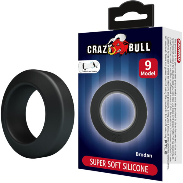 Imagen del artículo erótico CRAZY BULL - BRODAN ANILLO SILICONA MODELO 9 de CRAZY BULL en la sección JUGUETES BIENESTAR |Juguetes para Hombres|Accesorios para el pene|Anillos Pene|Anillos sin vibración de Millenial Sexshop.