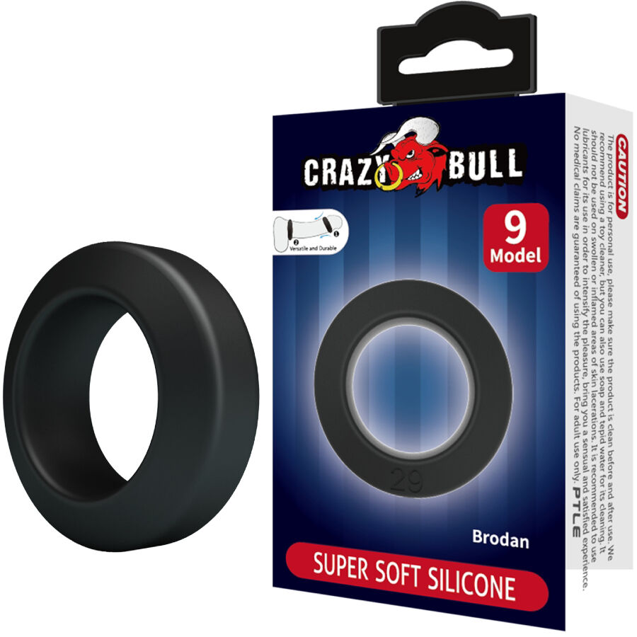 Imagen del artículo erótico CRAZY BULL - BRODAN ANILLO SILICONA MODELO 9 de CRAZY BULL en la sección JUGUETES BIENESTAR |Juguetes para Hombres|Accesorios para el pene|Anillos Pene|Anillos sin vibración de Millenial Sexshop.