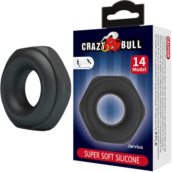 Imagen del artículo erótico CRAZY BULL - JARVIUS ANILLO SILICONA MODELO 14 de CRAZY BULL en la sección JUGUETES BIENESTAR |Juguetes para Hombres|Accesorios para el pene|Anillos Pene|Anillos sin vibración de Millenial Sexshop.