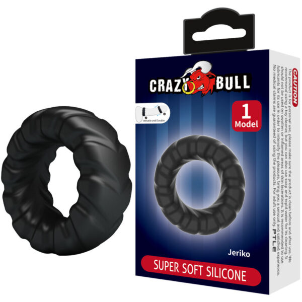 Imagen del artículo erótico CRAZY BULL - JERIKO ANILLO SILICONA MODELO 1 de CRAZY BULL en la sección JUGUETES BIENESTAR |Juguetes para Hombres|Accesorios para el pene|Anillos Pene|Anillos sin vibración de Millenial Sexshop.
