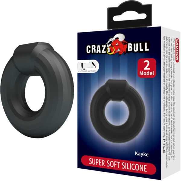 Imagen del artículo erótico CRAZY BULL - KAYKE ANILLO SILICONA MODELO 2 de CRAZY BULL en la sección JUGUETES BIENESTAR |Juguetes para Hombres|Accesorios para el pene|Anillos Pene|Anillos sin vibración de Millenial Sexshop.