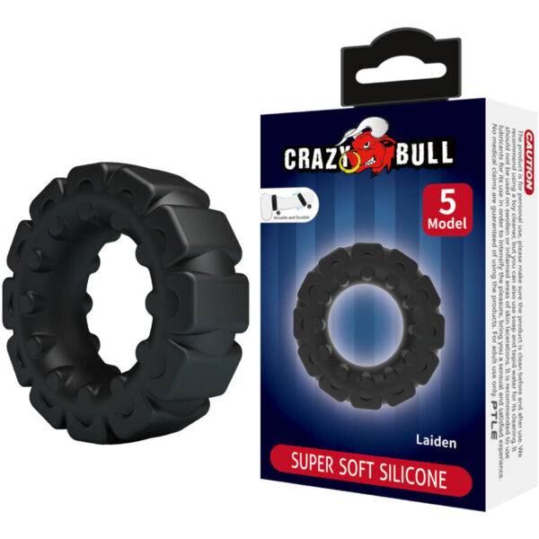 Imagen del artículo erótico CRAZY BULL - LAIDEN ANILLO SILICONA MODELO 5 de CRAZY BULL en la sección JUGUETES BIENESTAR |Juguetes para Hombres|Accesorios para el pene|Anillos Pene|Anillos sin vibración de Millenial Sexshop.