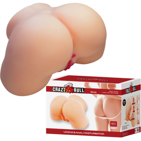 Imagen del artículo erótico CRAZY BULL - OLIVIA TRASERO FEMENINO REALISTA VAGINA Y ANAL 5.5 KG de CRAZY BULL en la sección JUGUETES BIENESTAR |Juguetes para Hombres|Masturbadores varios de Millenial Sexshop.