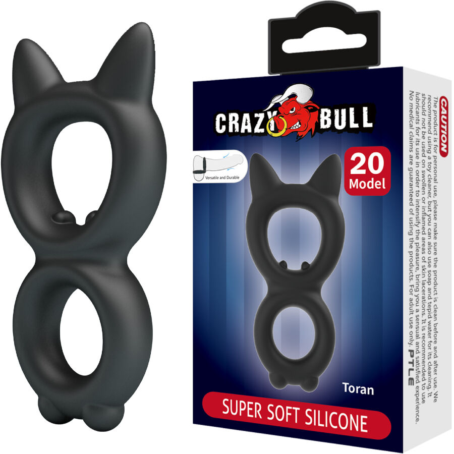 CRAZY BULL - TORAN ANILLO DOBLE SILICONA MODELO 20-MillenialSexshop-CRAZY BULL Imagen del artículo erótico CRAZY BULL - TORAN ANILLO DOBLE SILICONA MODELO 20 de CRAZY BULL en la sección JUGUETES BIENESTAR |Juguetes para Hombres|Accesorios para el pene|Anillos Pene|Anillos sin vibración de Millenial Sexshop.