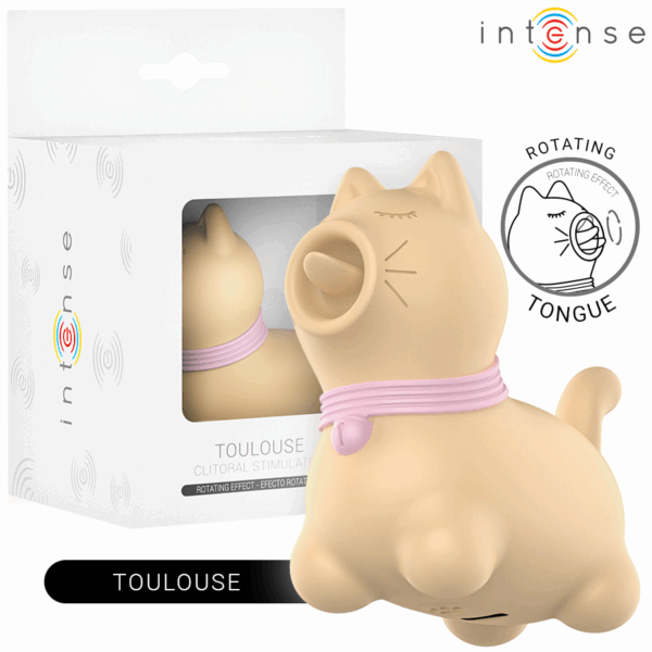 Imagen del artículo erótico INTENSE - TOULOUSE ESTIMULADOR CON LENGUA ROTATIVA 360º AMARILLO de INTENSE FUN en la sección JUGUETES BIENESTAR |Juguetes para Mujeres|Estimuladores|Para Clítoris de Millenial Sexshop.