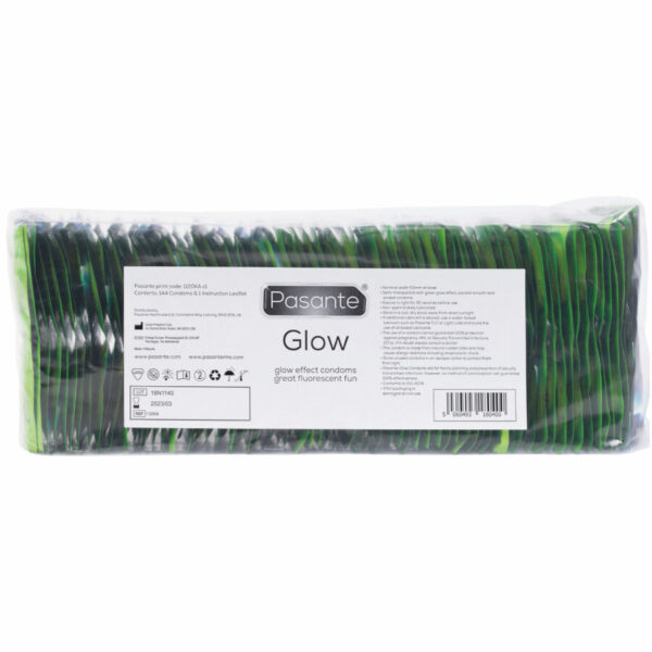 Imagen del artículo erótico PASANTE - GLOW PRESERVATIVOS BOLSA 144 UNIDADES de PASANTE en la sección PRESERVATIVOS |Fluorescentes de Millenial Sexshop.