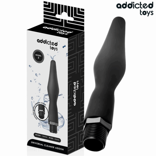 Imagen del artículo erótico ADDICTED TOYS - LIMPIADOR ANAL CON ADAPTADOR UNIVERSAL MODELO 2 de ADDICTED TOYS en la sección JUGUETES BIENESTAR |Anal|Ducha Anal de Millenial Sexshop.
