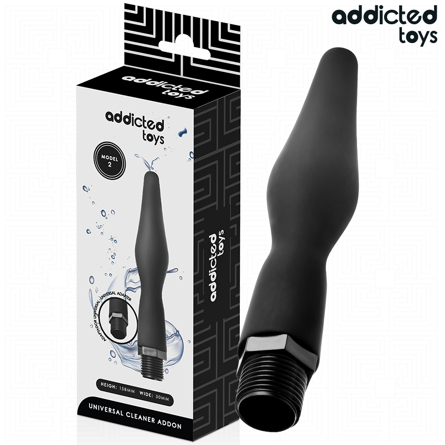 Imagen del artículo erótico ADDICTED TOYS - LIMPIADOR ANAL CON ADAPTADOR UNIVERSAL MODELO 2 de ADDICTED TOYS en la sección JUGUETES BIENESTAR |Anal|Ducha Anal de Millenial Sexshop.