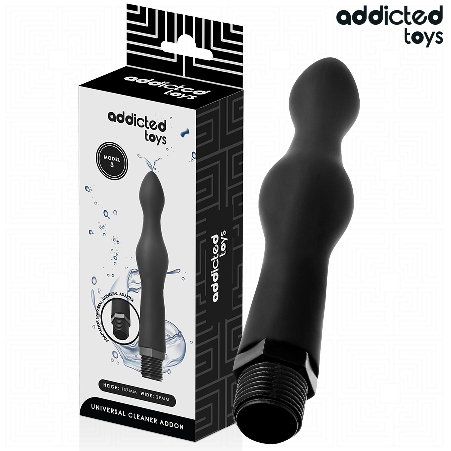 Imagen del artículo erótico ADDICTED TOYS - LIMPIADOR ANAL CON ADAPTADOR UNIVERSAL MODELO 3 de ADDICTED TOYS en la sección JUGUETES BIENESTAR |Anal|Ducha Anal de Millenial Sexshop.