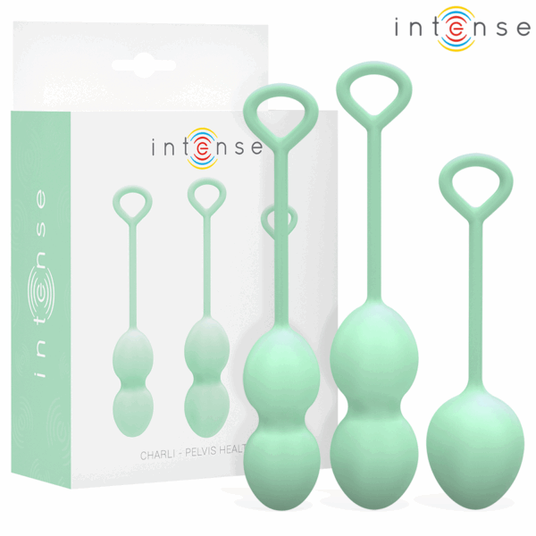Imagen del artículo erótico INTENSE - CHARLI KIT BOLAS KEGEL JADE de INTENSE HEALTH & FUN en la sección JUGUETES BIENESTAR |Juguetes para Mujeres|Bolas Chinas|Bolas Silicona de Millenial Sexshop.